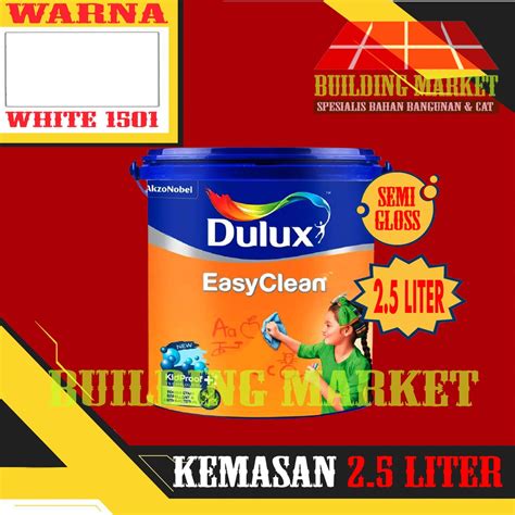 Jual Cat Tembok Dulux Easy Clean Interior White Liter