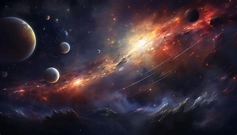 Premium Photo | Various planets in space with stars