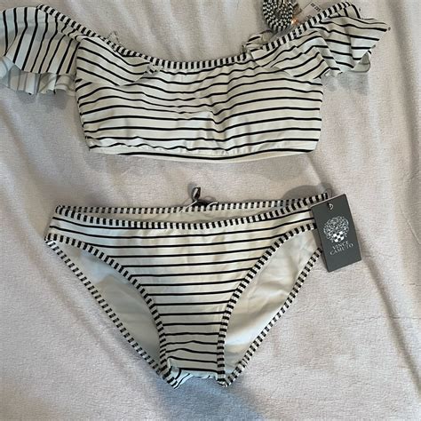 Vince Camuto Stripe Bikini S New Gem