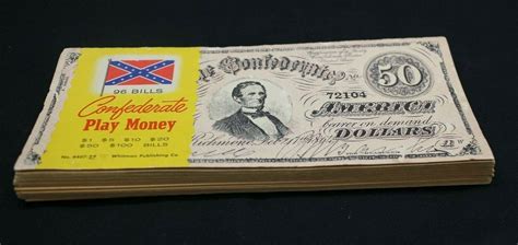 Vintage Whitman Confederate Play Money 4407 29 Near Complete Set Free Shipping 2058765741