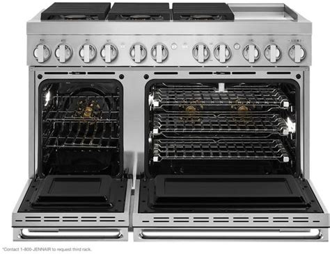 Jenn Air® Noir™ 48 Floating Glass Black Pro Style Dual Fuel Natural Gas Range Maine S Top