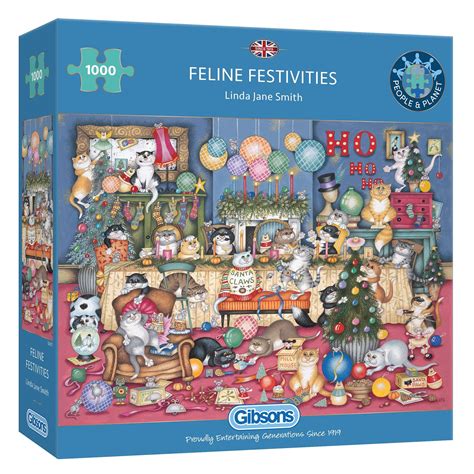 Feline Festivities Gibsons 1000 Piece Jigsaw Puzzle