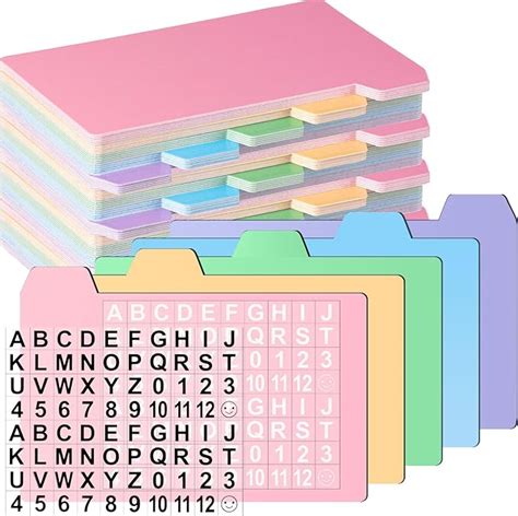 Amazon.com : Harloon 52 Pcs Dry Erase Index Card Guide Set Include 50 ...