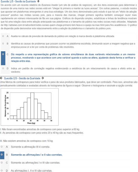 Apol 4 Gestão da Qualidade Nota 100 Gestão da Qualidade