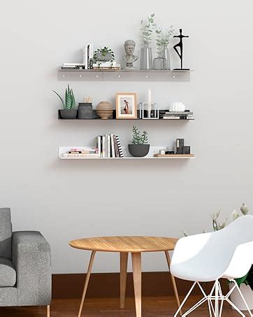 Sezanrpt 9 Inch Clear Wall Shelf Acrylic Small Floating Shelf For Wall