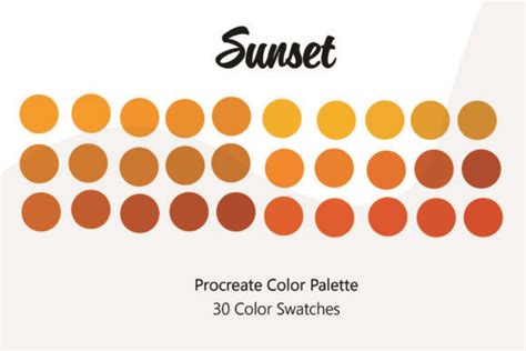 Sunset Procreate Color Palette Graphic By Pw Digital Designs · Creative