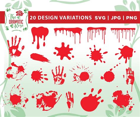 Blood Svg Blood Craft Svg Bundle Blood Dripping Borders Bundle Svg