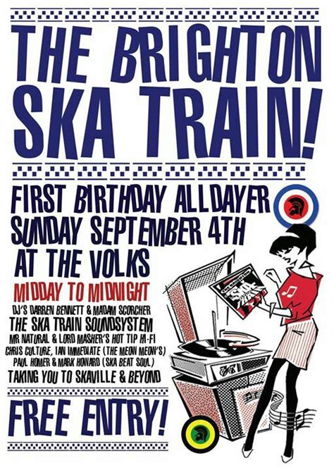 Ska Train Brighton Volks 4th Sept Let Me Know If You Going Free Free