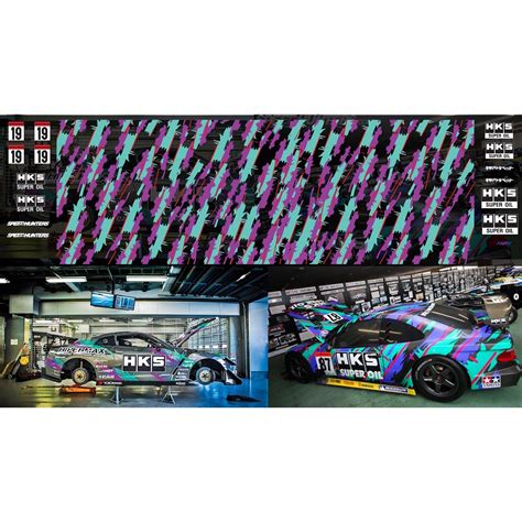 Hks Decals White Ink Can Be Attached To All Colors Hot Wheels Majorette Decal Water Slide