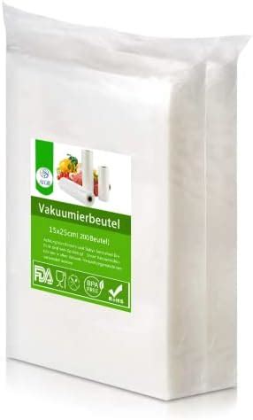 Amazon De Beutel X Cm Vakuumierbeutel Aiqii Vakuumbeutel