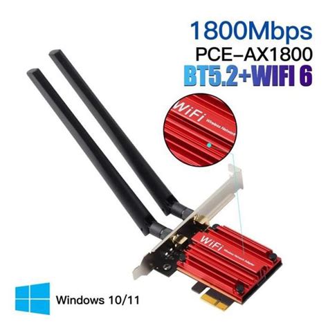 Pce Ax P Fenvi Ax Rgb Wi Fi Pcie Carte Wifi Pc De Bureau De