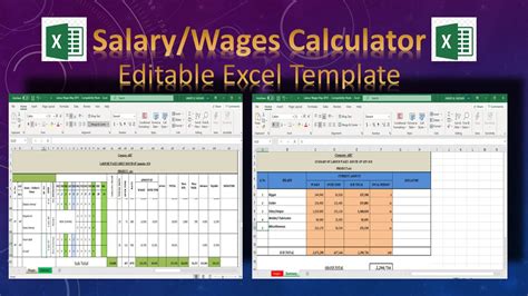 Excel Salary Calculator Excel Template Manhours, Labour Wages, Overtime ...