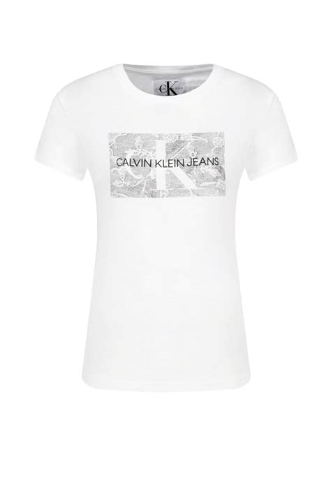 T Shirt Regular Fit Calvin Klein Jeans White Gomez Pl En