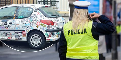 Policjantka Pokaza A Naklejk Na Aucie Nie By O Mi Ani Troch Do Miechu