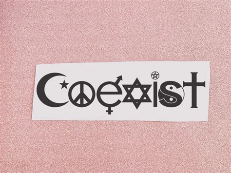 Coexist Vinyl Bumper Sticker Vinyl Decal Etsy