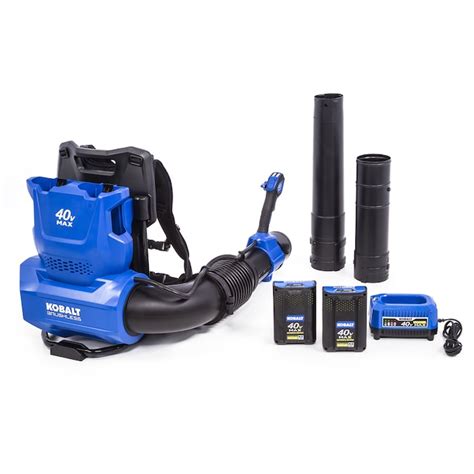 Kobalt 40 Volt 135 Mph Brushless Backpack Cordless Electric Leaf Blower 4 Ah Battery And Charger