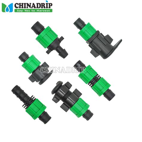 Agricultural Drip Tape Irrigation 16mm Plastic Material Drip Tape Pipe Lock Nut Fittings