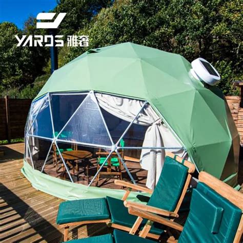 M Diameter Outdoor Hotel Dome House Glamping Geodesic Dome Tent With