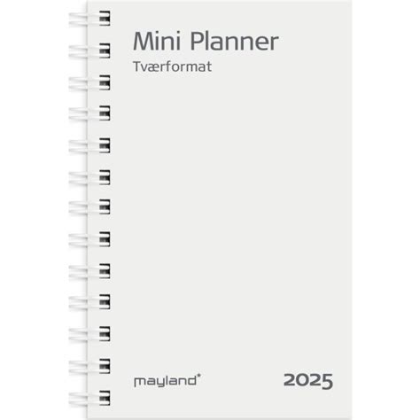 Mayland 2025 Mini Planner Ugekalender Refill Lomax