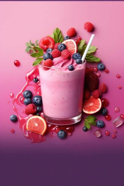 Premium Ai Image Smoothie Menu Template Illustration Ai Generativexa