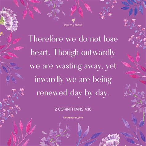 2 Corinthians 4 16 Therefore We Do Not Lose Heart Though Outwardly We