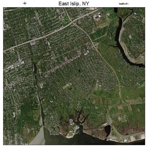 Aerial Photography Map of East Islip, NY New York