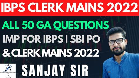 Ibps Clerk Mains Ga Questions Asked In Ibps Clerk Mains