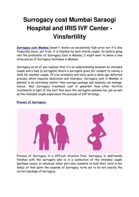 Ppt Surrogacy Cost Mumbai Saraogi Hospital And Iris Ivf Center Vinsfertility Powerpoint