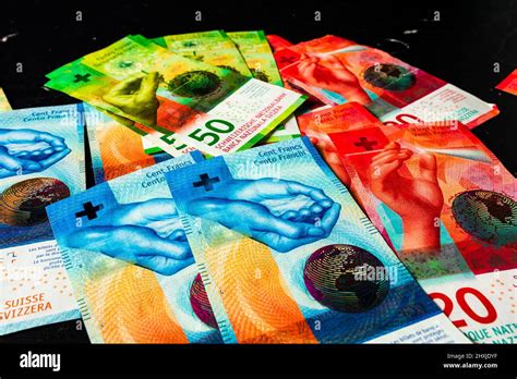 Swiss Franc Banknote Chf Currency World Money Concept Stock Photo Alamy