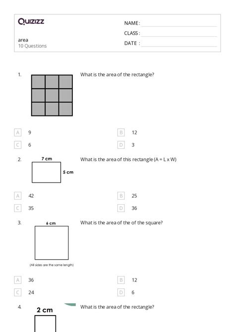 50 Area Worksheets For 3rd Grade On Quizizz Free And Printable