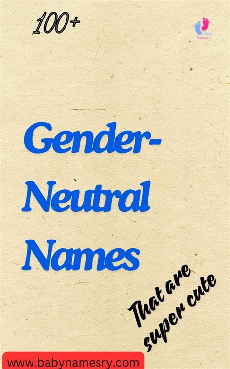 List Of Gender Neutral Names Artofit