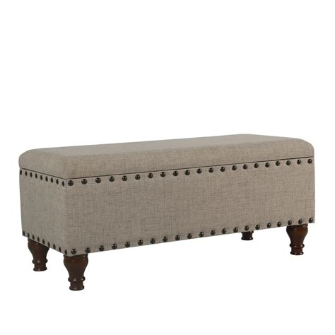 Copper Grove Raush Tufted Linen Storage Bench Overstock 18145170