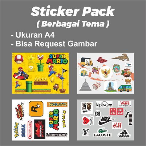 Jual Stiker Pack Sticker Aesthetic LAPTOP Pack Series STIKER TUMBLER