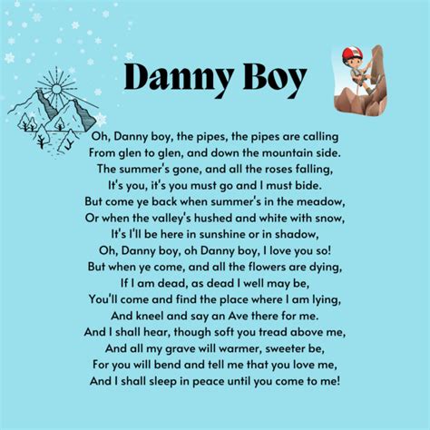 Danny Boy Printable Lyrics Origins And Video