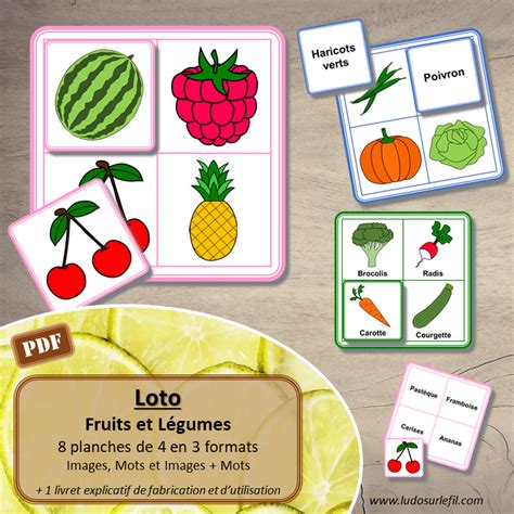 Loto Fruits L Gumes Ludo Sur Le Fil