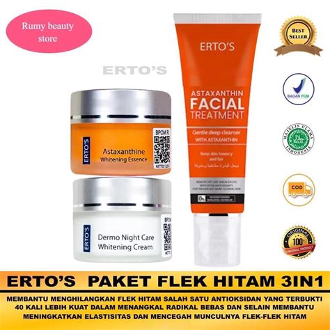 Jual Paket Ertos Flek Bintik Hitam Dan Wajah Kusam 3in1 FACIAL