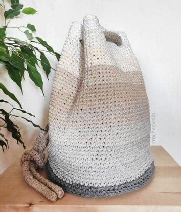 Easy Drawstring Bag For Beginners Free Crochet Pattern