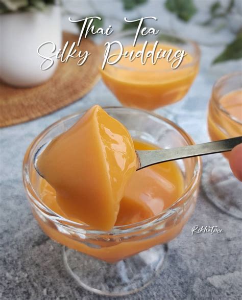 Resep Thai Tea Silky Pudding Yang Lembut Cuma 2 Langkah