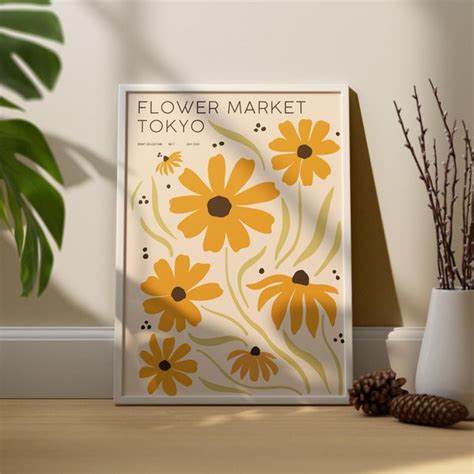 Flower Market Tokyo Wall Art Etsy De