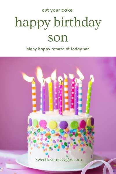 Happy Birthday Cake Messages For Son Sweet Love Messages