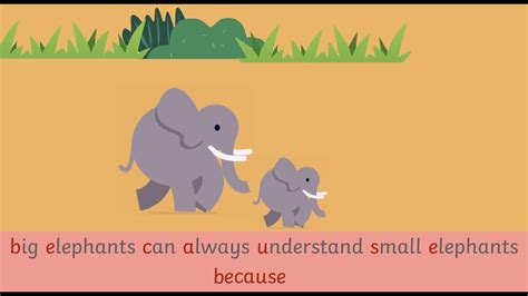 ‘because’ Mnemonic Big Elephants Can Always Understand Small Elephants Youtube