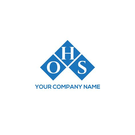 Ohs Letter Logo Design On White Background Ohs Creative Initials