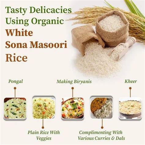 Organic Gyaan White Sona Masoori Rice Kg Packaging Type Packed At Rs