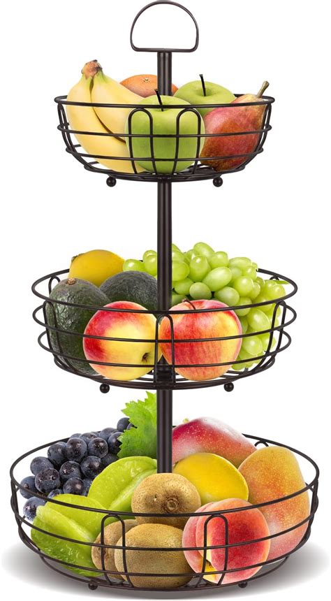 Mutool Fruit Basket Tier Fruit Bowl With Banana Hanger Kitchen