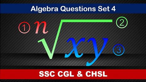 SSC Algebra Questions And Solutions Set 4