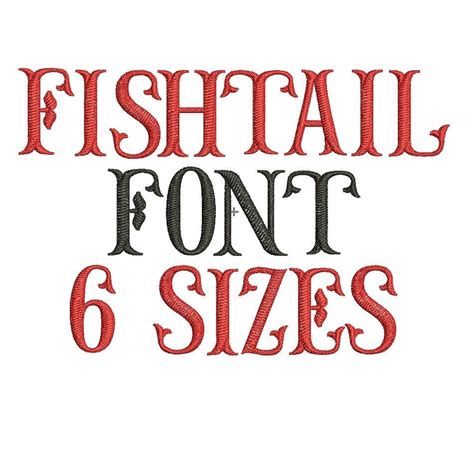 Fishtail Monogram Font Machine Embroidery Designs Sizes