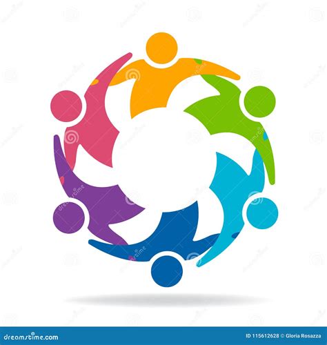 Logo Teamwork Friendship Unity Business Colorful People Icon Logotype Vector Stock Vector ...