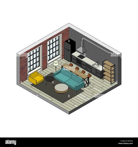 Isometric View Room