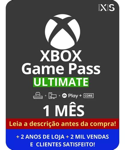 Xbox Game Pass Ultimate 1 Mês Parcelamento Sem Juros