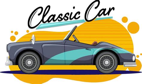 Classic car concept with old car side view 7144956 Vector Art at Vecteezy